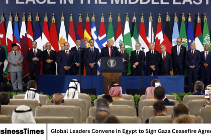 Global Leaders Convene in Egypt to Sign Gaza Ceasefire Agreement